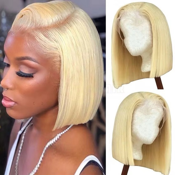 613 Blonde 13/4 Lace Front Wig Bob 12 inch - Picture 4 of 4